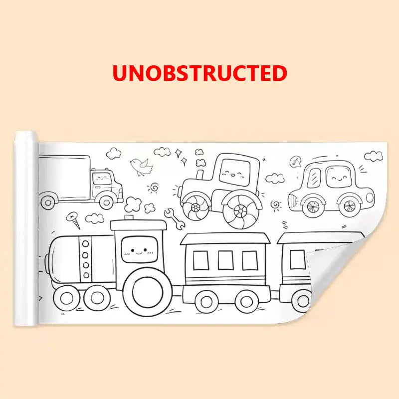 Children’s Drawing Roll – DIY Sticky Color Filling Paper for Kids’ Early Educational Painting & Drawing