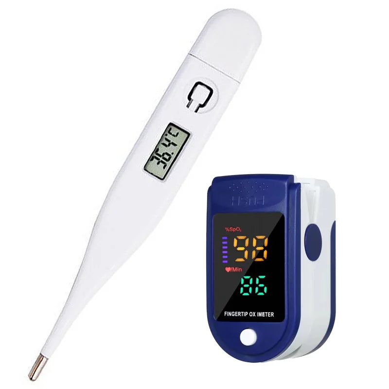 Digital Household Thermometer & Pulse Oximeter – Medical Ear Thermometer for Babies and Adults, Fever & Pulse Monitoring