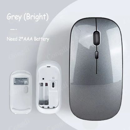 Bluetooth-compatible Mouse Wireless Mouse Silent Computer Mice Portable Working Gaming Mouse for Laptop iPad Air Pro Tablet PC