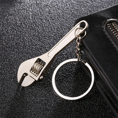 Creative Adjustable Wrench Spanner Keychain – Metal Alloy Key Chain for Men