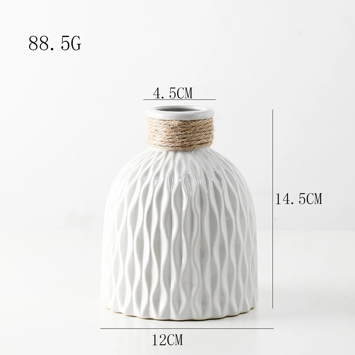 Modern Wave Ripple Plastic Vase – Nordic Flower Pot for Desktop or Table Decoration