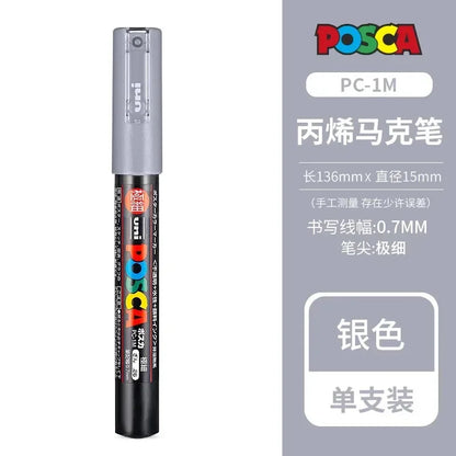 Uni Posca Full Marker Set – Multi-Colours Acrylic Permanent Graffiti Painting Pens