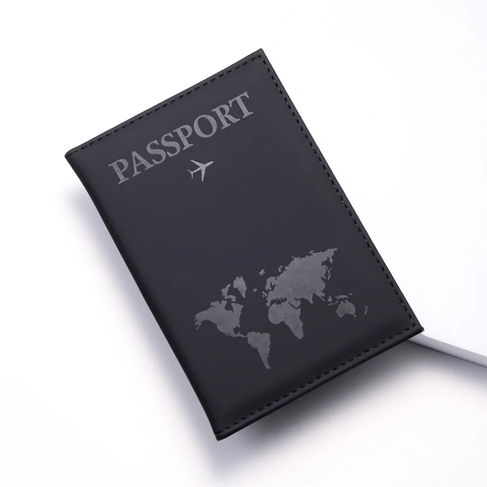 RFID Vintage Business Passport Holder – Multi-Function PU Leather Wallet for Travel