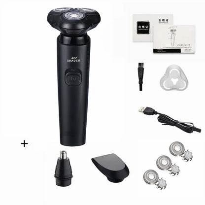 ZOZEN Electric Shaver – Rechargeable Waterproof Razor for Wet & Dry Beard & Body Hair Trimming