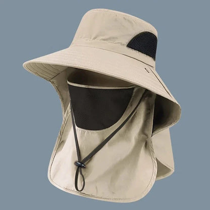 UV Protection Summer Sun Hat – Outdoor Fishing & Hiking Cap with Neck Flap for Men & Women
