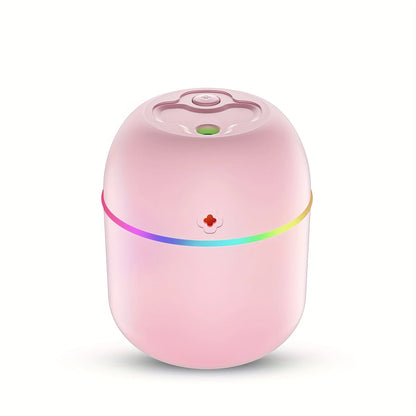 USB Aromatherapy Humidifier – Compact Cool Mist Diffuser with Ambient LED Light for Bedroom, Living Room, Desk & Office Use