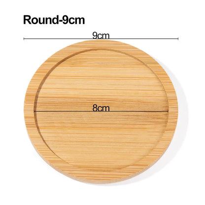 Bamboo Tray Saucer – Natural Wooden Coaster for Flower Pots, Cups & Kitchen Decor