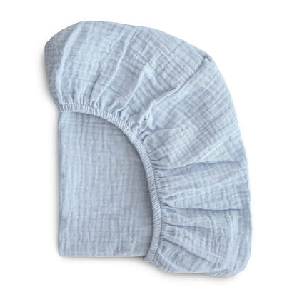 Detachable Muslin Cotton Crib Sheet – Soft Fitted Baby Mattress Cover with Elastic Edges