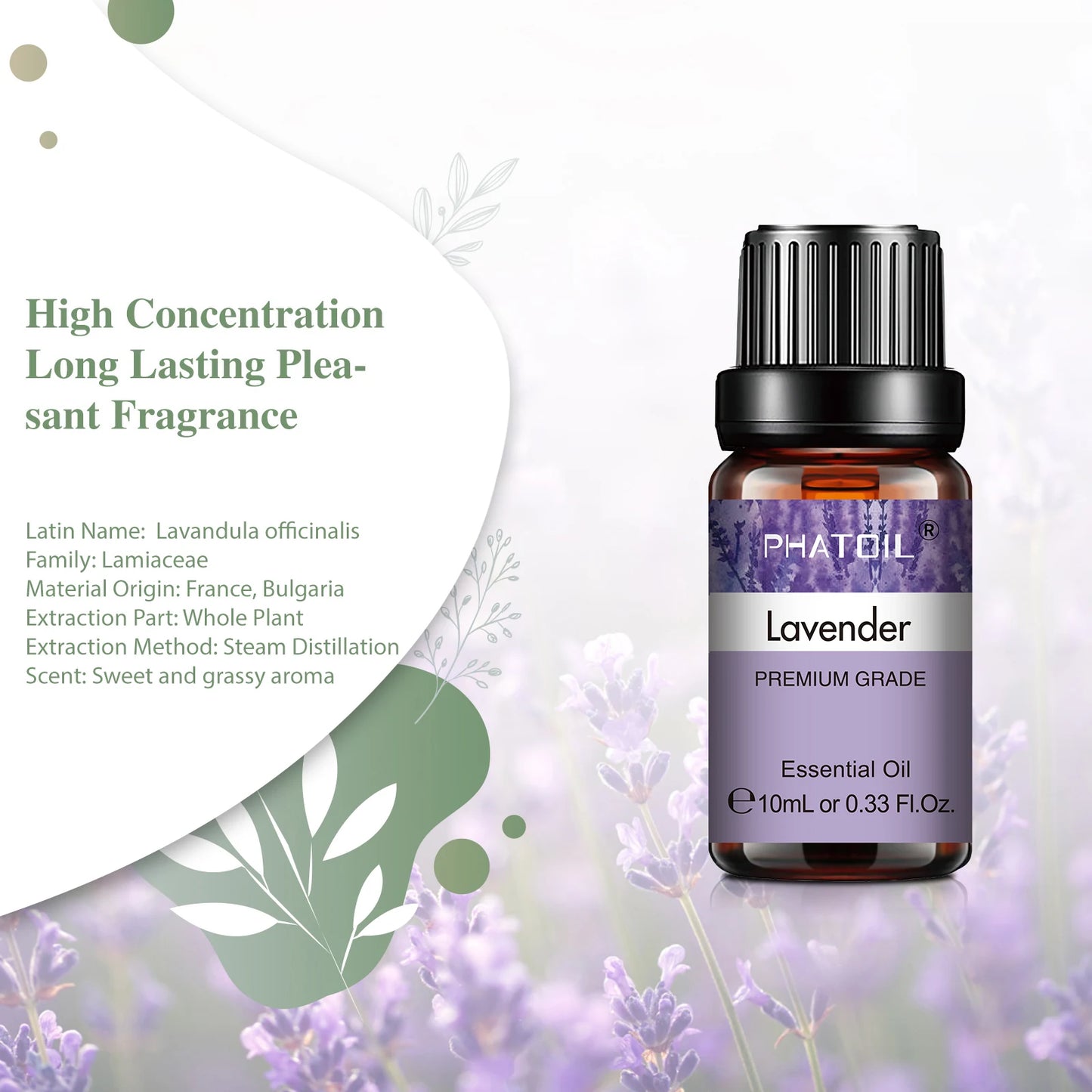 10ml Lavender Essential Oil – Pure Natural Aromatherapy Oil for Diffusers, Skin Care & DIY Soap