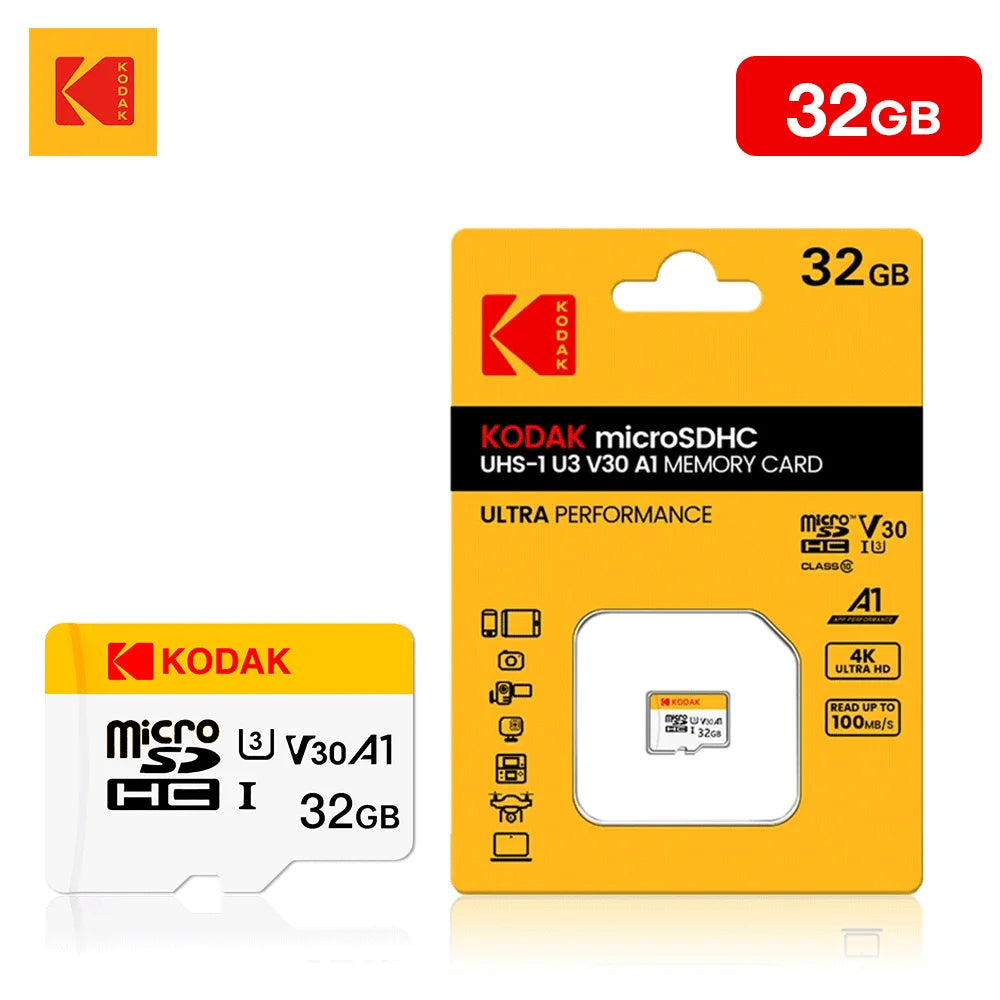 Kodak Original Micro SD Memory Card – 32GB, 64GB, 128GB, 256GB SD/TF Flash Memory Card for Mobile Phones, Cameras & Devices