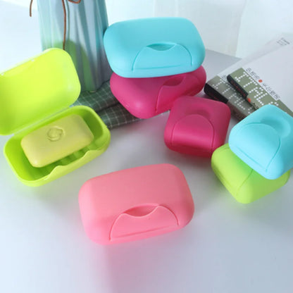 Portable Travel Soap Box Container with Cover – Plastic Soap Holder for Bathroom & Travel, Multiple Sizes
