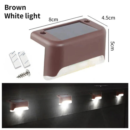 1pcs 4pcs Solar Deck Lights Outdoor Solar Lights Waterproof Garden Light Solar Stairs Light for Patio Stairs Railing Pathway