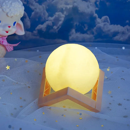 DIY Hand-Painted Moon Light Kit for Kids - Parent-Child Educational Craft Educational Planet Night Light Kindergarten Activity