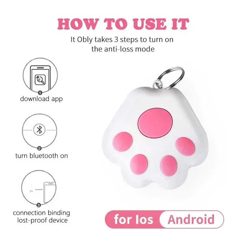 Bluetooth 5.0 Smart Anti-Loss Tracker – Pet, Child & Key GPS Locator with Two-Way Alarm