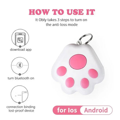 Bluetooth 5.0 Smart Anti-Loss Tracker – Pet, Child & Key GPS Locator with Two-Way Alarm