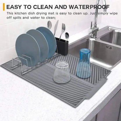 Silicone Drain Pad Drying Mat – Heat-Resistant Non-Slip Dish Mat for Kitchen & Tableware