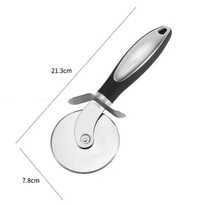 Premium Stainless Steel Kitchen Pizza Cutter Wheel Server Tools Home Knife Waffle Cookies Cake Bread Dough Slicer Baking Gadgets