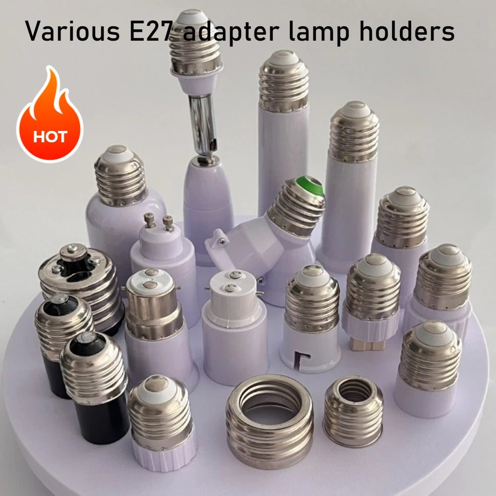E27 to e27 screw socket lamp holder, 1-to-2 converter, multi head E27, one turn, double head extension lamp holder