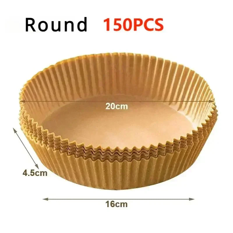 50/100PCS Air Fryer Silicone Oil Paper – Nonstick Liner Pad for Frying, Baking & Food Storage
