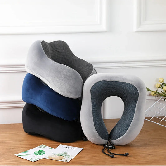 Soft Travel Pillow U Shaped – Memory Foam Neck Cushion for Cervical Support & Airplane Comfort