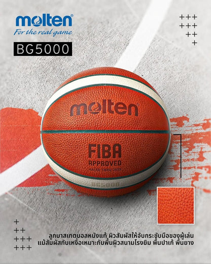 Molten BG4500/BG5000 Series Basketball – PU Composite Size 7, 6, 5 Two-Tone Indoor/Outdoor Ball