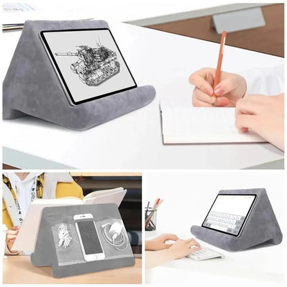 Multifunction Sponge Pillow Tablet Stand – Adjustable Reading Holder for iPad, Samsung, Huawei Tabs, Bed Mount Bracket