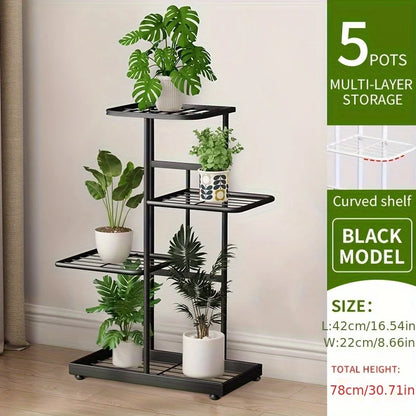 Iron Plant Stand – 4/5/6-Layer Multi-Tier Flower Shelf Rack Organizer