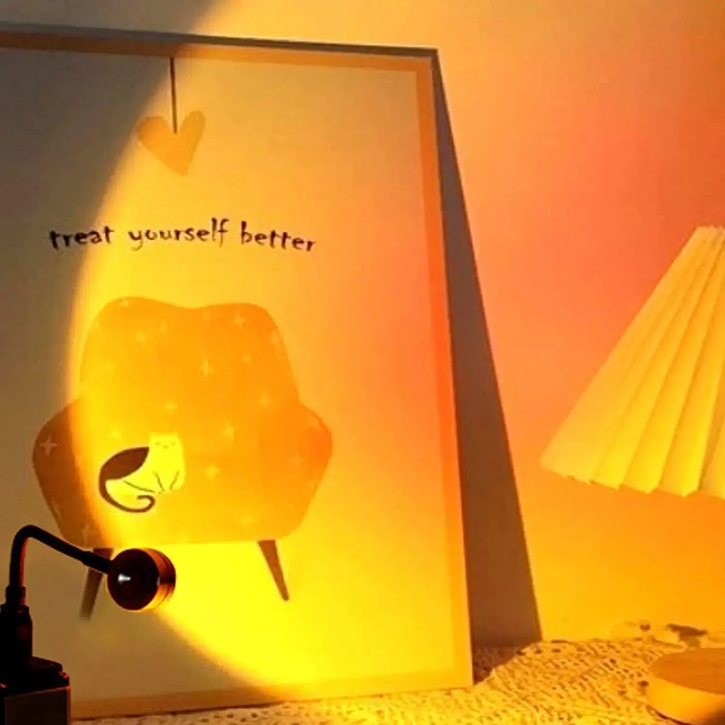 USB Sunset Ambiance Light – Portable Warm Glow Lamp for Aesthetic Room Decor, Photography & Mood Lighting