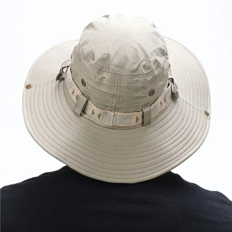 Men's Summer Bucket Hat – UV Protection Wide Brim Outdoor Safari Fishing Hiking Cap