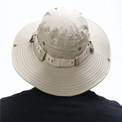 Men's Summer Bucket Hat – UV Protection Wide Brim Outdoor Safari Fishing Hiking Cap