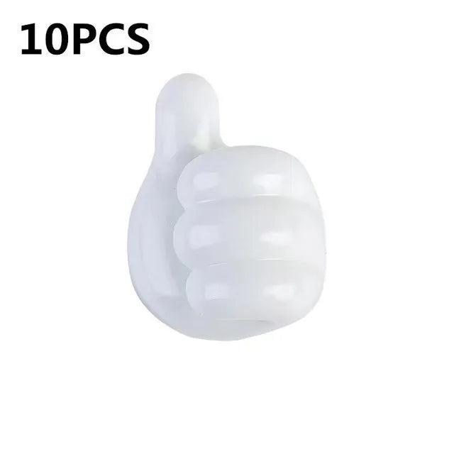 Silicone Thumb Wall Hook Cable Organizer Clips – Self-Adhesive Wire Holder for Kitchen, Bathroom & Home Desk Storage