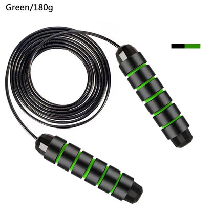 Jump Rope, Tangle-Free Rapid Speed Jumping Rope Cable with Ball Bearings for Women, Men, and Kids, Adjustable Steel Jump Rope