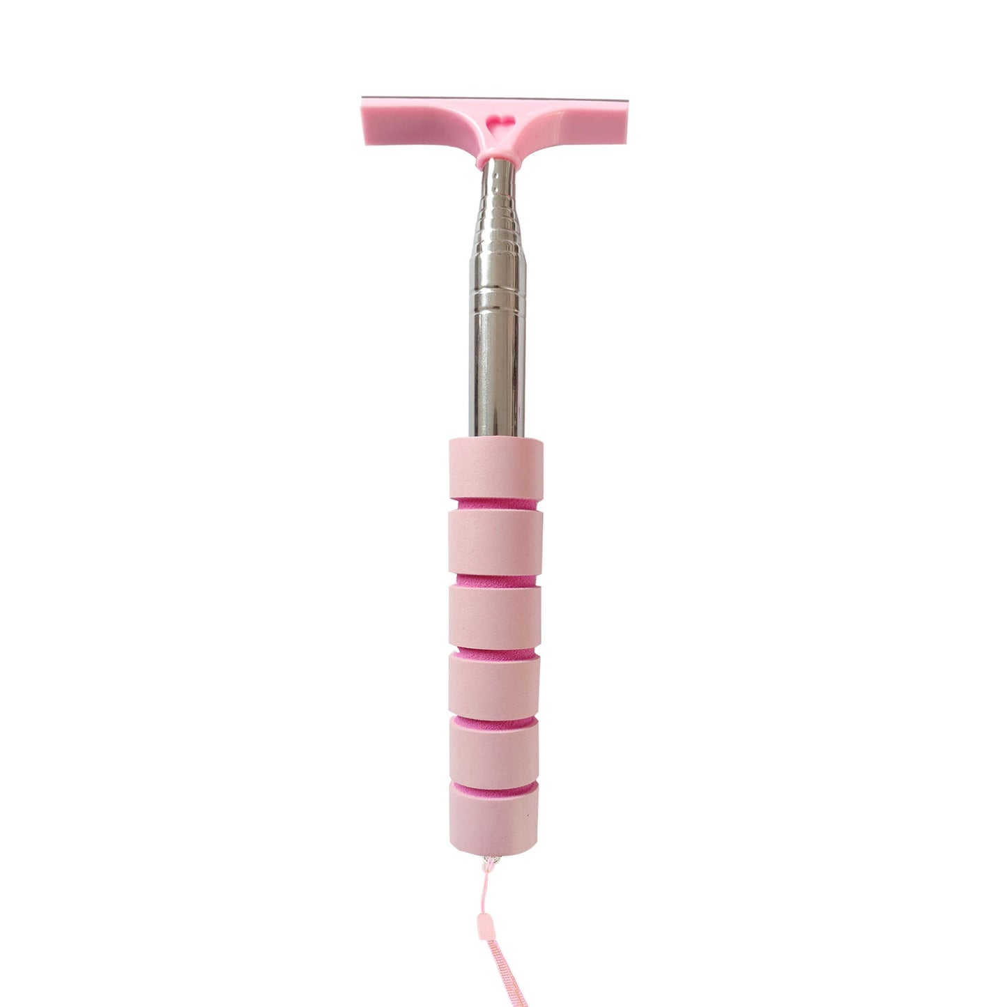 Telescopic Car Rearview Mirror Wiper with Stainless Steel Handle – Auto Glass Cleaning Tool
