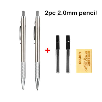 Mechanical Pencil Set 0.3–2.0mm – Full Metal Drawing & Writing Pencils with Leads for School & Office