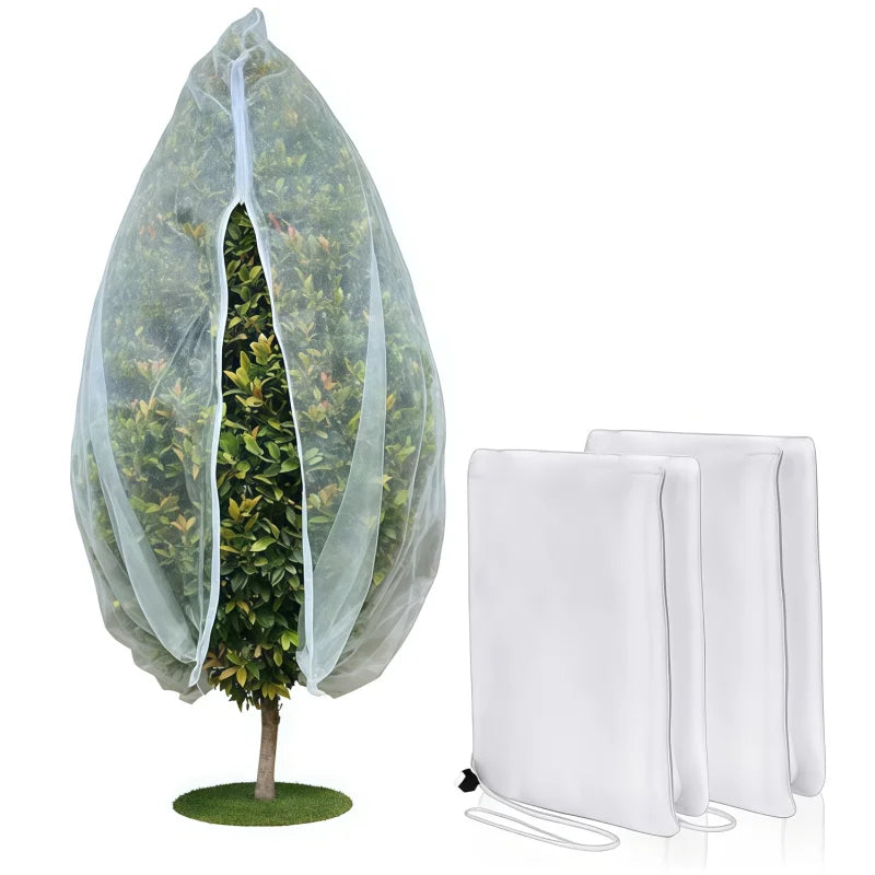 Netting Cover with Drawstring for Large Fruits Tree Garden Insect Netting Transparent Bird Plant Barrier Mesh Screen