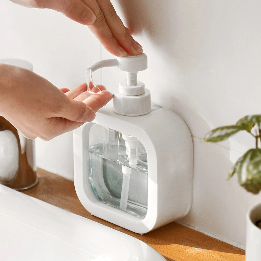 1/2 PCS Large-Capacity Soap Dispenser Bottle – Transparent Plastic Press Bottle for Travel & Home Use