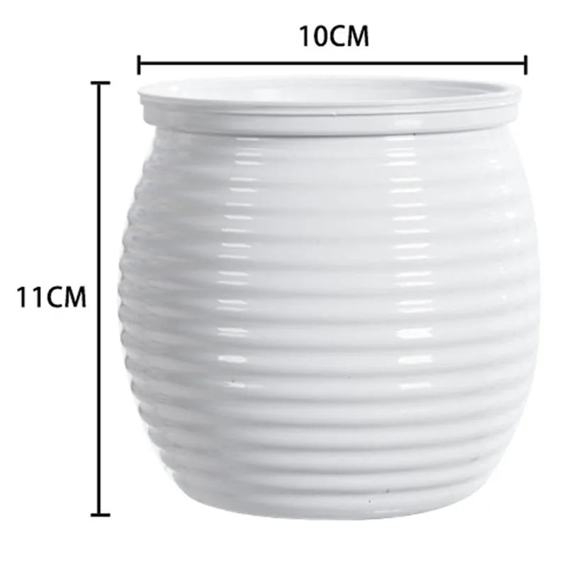 Mini Self Watering Flower Pot Fish Tank Transparent Plastic Plant Pots Self Watering Planter Pot Vase For Home Decoration