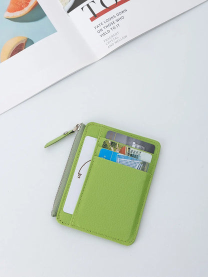 Mini Credit Card Wallet with Zipper – Small Men’s Coin and ID Holder