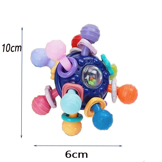 Montessori Baby Toys 0–12 Months – Silicone Sensory Rattle & Teething Toys for Infant Grasping and Development