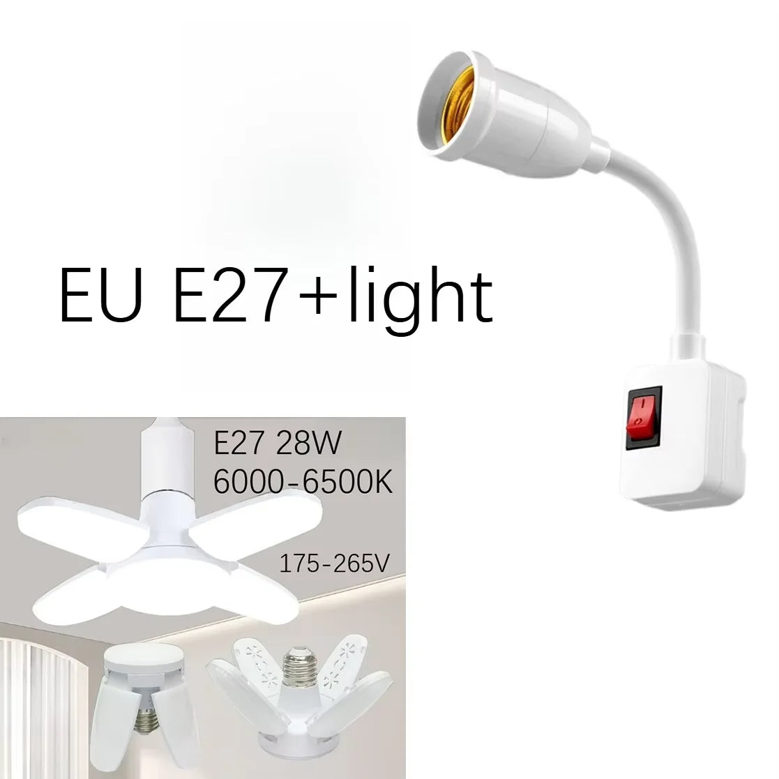 E27 to e27 screw socket lamp holder, 1-to-2 converter, multi head E27, one turn, double head extension lamp holder