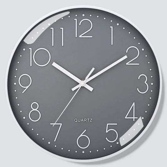 8-Inch Silent Quartz Wall Clock – Minimalist Digital Home Decor for Living Room & Bedroom