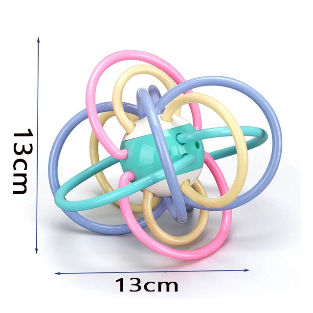 Montessori Baby Toys 0–12 Months – Silicone Sensory Rattle & Teething Toys for Infant Grasping and Development